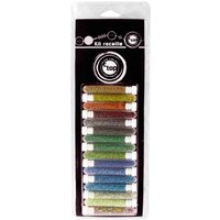 Perles rocaille 15 tubes 7g metallisé + fermoirs et fil - Mondial Tissus