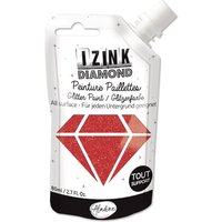 Peinture textile 3D paillettes izink diamond rouge 80 ml - Aladine - Mondial Tissus
