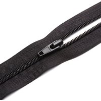 Fermeture spirale n°5 avec curseurs noir - MT - Mondial Tissus