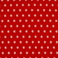 Tissu popeline de coton étoiles rouge - Mondial Tissus