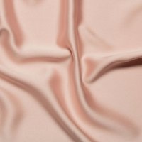 Tissu satin polyester stretch épais uni rose pâle - Mondial Tissus