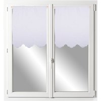 Voilage brise-bise cœur blanc 58cm - Mondial Tissus