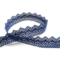 Ruban dentelle 25 mm bleu foncé - MT - Mondial Tissus