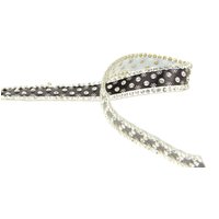 Ruban thermocollant noir à strass 13 mm - MT - Mondial Tissus