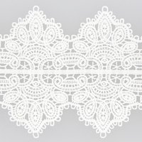 Ruban dentelle guipure cérémonie blanc 15mm - Mondial Tissus