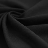Tissu jersey coton bio uni noir - Mondial Tissus