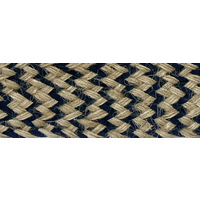 Sangle tressée jute 30mm marine - Mondial Tissus