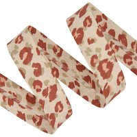 Biais fantaisie léopard kaki rouille 20 mm - Mondial Tissus