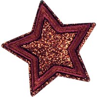 Écusson étoile pailleté cuivre - Mondial Tissus