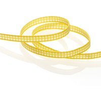 Ruban mini vichy Jaune - Mondial Tissus