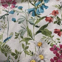 Toile coton lin herbier multico - Mondial Tissus