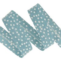 Biais bleu à pois blanc de 20mm - MT - Mondial Tissus
