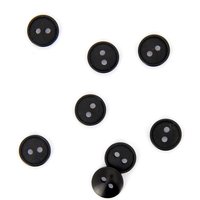 Boutons plats 2 trous noir 11 mm - MT - Mondial Tissus