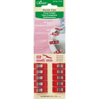 Pince wonder clips rouge x10 - Clover - Clover - Mondial Tissus
