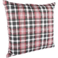 Housse de coussin tartan gris et bordeaux - MT - Mondial Tissus