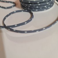 Cordon spaghetti 7mm bleu gris - Frou Frou - Mondial Tissus