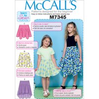 Patron McCall's 7345CCE Patron de jupes corolles pour enfant 3 à 6 ans - McCall's - Mondial Tissus