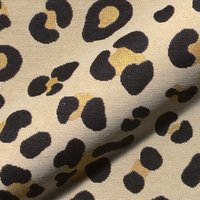 Tissu jacquard gobelin maxi léo écru - Mondial Tissus