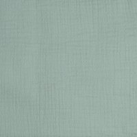 Tissu double gaze uni bio bleu gris clair - Mondial Tissus