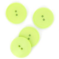 Boutons plats 2 trous vert citron 28 mm - MT - Mondial Tissus