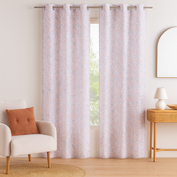 Voilage imprimé feuillage Versailles 140 X 240 cm - MT - Mondial Tissus