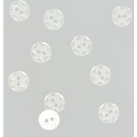 Boutons fleurs 2 trous blanc 11 mm - MT - Mondial Tissus