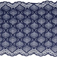 Dentelle élastique graphique 21cm - Mondial Tissus