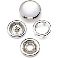 Bouton pression métal 11 mm couleur perle - MT - Mondial Tissus