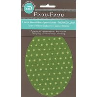 Thermocollant genou/coude étoiles vert 8.8x12.1cm - Frou Frou - Mondial Tissus