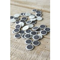 Lot de 5 boutons Duo anthracite 12 mm - Eglantine et Zoé - Mondial Tissus