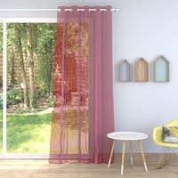 Tissu voilage Bali rose fuchsia plombé à rayures - 300cm - Mondial Tissus