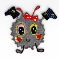 Écusson thermocollant petit martien gris - Frou Frou - Mondial Tissus