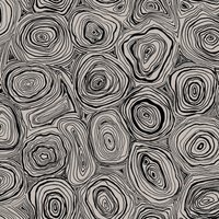 Maille jersey coton imprimée cercles abstraits beige - Mondial Tissus