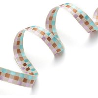 Ruban jacquard carreau géométrique multico 10 mm - Frou Frou - Mondial Tissus