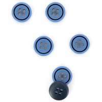 Boutons colorés ronds bleu moyen et marine 14 mm - MT - Mondial Tissus