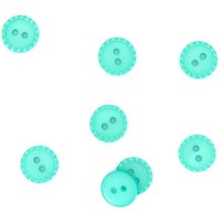Boutons à bords pointillés turquoise 11 mm - MT - Mondial Tissus