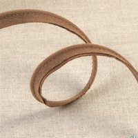 Passepoil suédine marron chocolat 10mm - Mondial Tissus