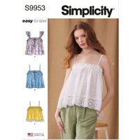 Patron simplicity S9953.d5 - hauts pour femme 32 à 40 - Simplicity - Mondial Tissus