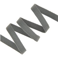 Ruban sergé chevron 10mm gris foncé - MT - Mondial Tissus