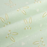 Tissu bachette lapinou vert d'eau - MT - Mondial Tissus