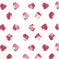 Tissu voile coton ivoire imprimé minéral géométrique full moon rouge - Mondial Tissus