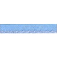 Biais replié picot bleu ciel - Mondial Tissus