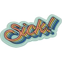 Écusson message sick multicolore - Mondial Tissus