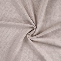 Tissu jacquard de coton imprimé trait texturé beige - Mondial Tissus