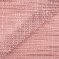 Tissu voile plissé relief rose - Mondial Tissus