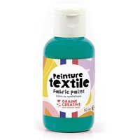 Peinture textile turquoise pot 50mL - Origine France - Graine Créative - Mondial Tissus