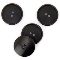 Boutons plats 2 trous noir 28 mm - MT - Mondial Tissus