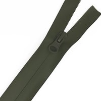 Fermeture à glissière étanche unie kaki 7mm au mètre - Mondial Tissus