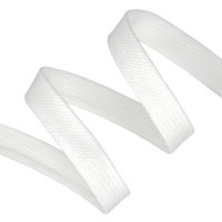Cordon plat sport 15mm blanc - MT - Mondial Tissus