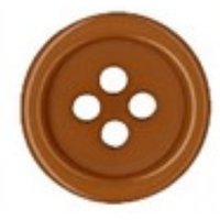 Boutons polyester 4 trous 25mm marron lot de 2 - Mondial Tissus